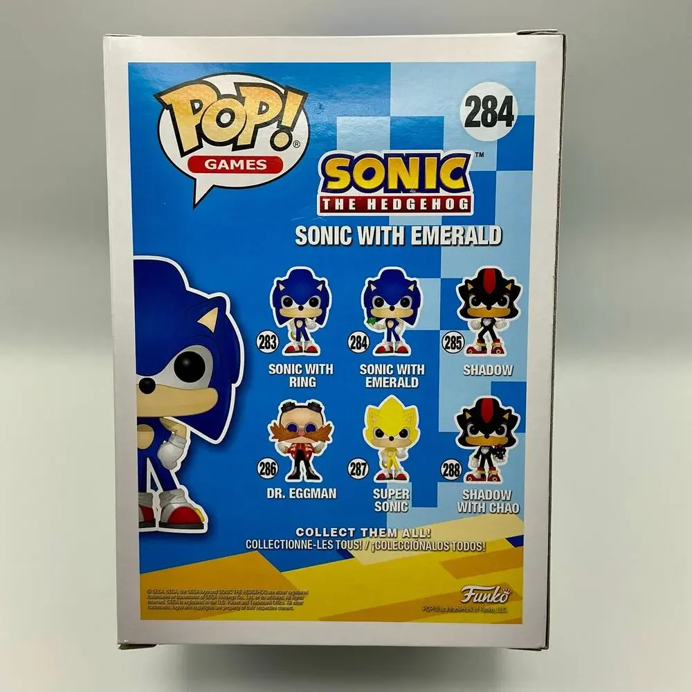 Sonic with Emerald #284 Sonic the Hedgehog Funko Pop - Picture 3 of 6